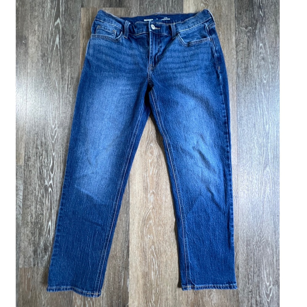 Old Navy Jeans Women 6 Petite Blue Mid-Rise Wow Boyfriend Denim Pants